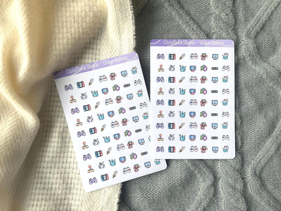 Video Game Sticker Icons Planner Stickers Bullet Journalling Memory ...