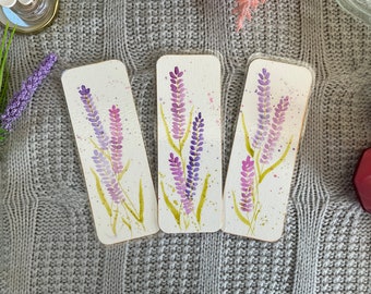 Lilac Lavender Florals Watercolour Cozy Bookmark