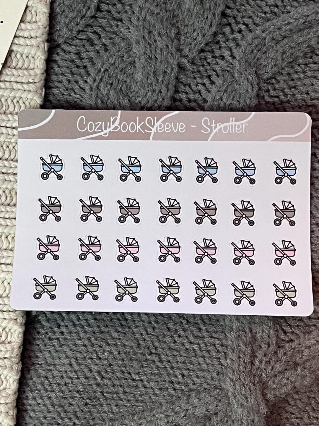 Mini Baby Stroller Icon Calendar Sticker Sheets - Planner Stickers ...