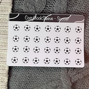 Feuilles d'autocollants pour calendrier avec mini icônes de football - Stickers pour agenda - Bullet Journaling - Journal de souvenir - Sticker BUJO