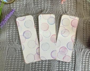 Bubbles Watercolour Cozy Bookmark