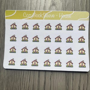 Mini House Home Icon Calendar Sticker Sheets - Planner Stickers - Bullet Journalling - Memory Keeping Journal - BUJO Sticker