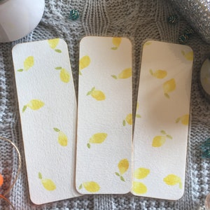 Lemons Fruit Watercolour Cozy Bookmark