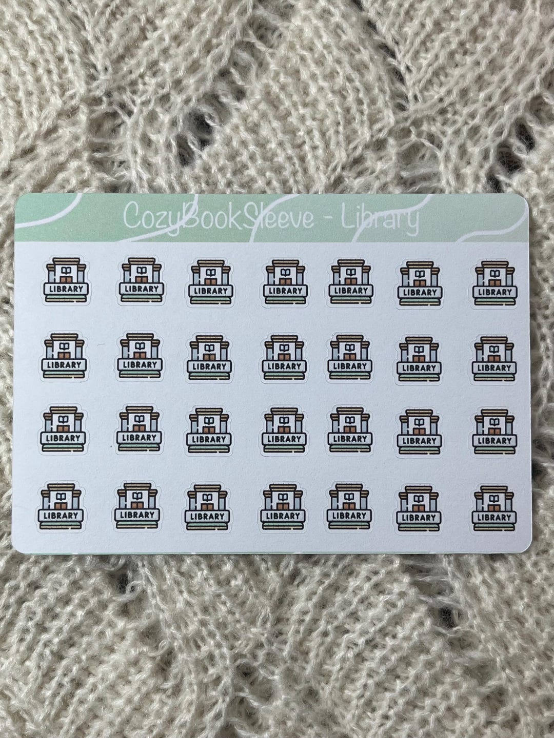 Sticker Mini Library Mini Library Icon Calendar Sticker Sheets - Planner Stickers - Bullet ...