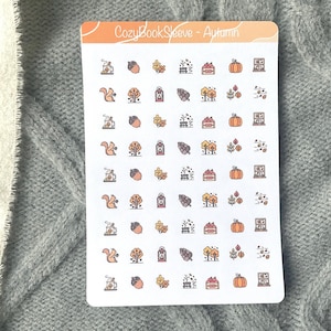 Stickers automne icônes - Stickers agenda - Bullet Journaling - Journal de souvenir - Sticker BUJO