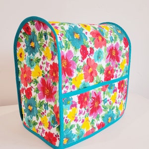 Kitchen Aid Mixer Cover with Pockets, Pioneer Woman, Floral, Breezy Blossom, Quilted, Premium Quality