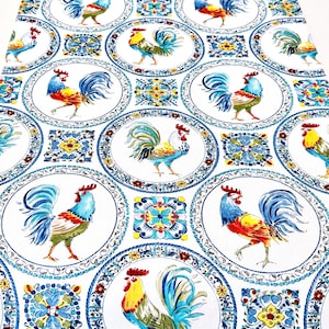 Farmhouse Table Runner, French Country, Roosters, Premium Quality
