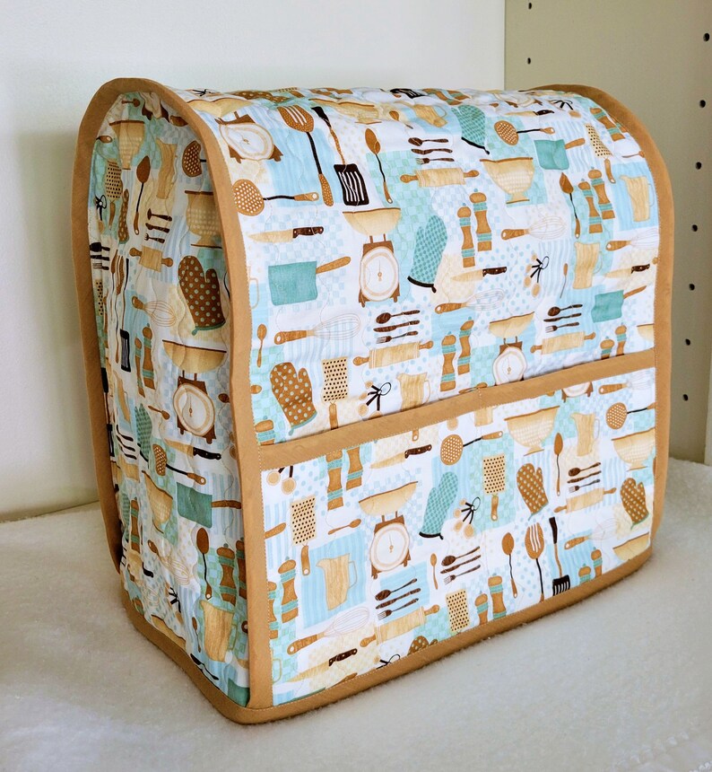 Kitchenaid Mixer Cover With Pockets Quilted Kitchen Theme Etsy
