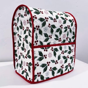 Holiday  KitchenAid Mixer Cover with Pockets, Quilted, Lined, Premium Quality