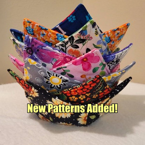 Reversible Bowl Cozy, Microwave, Hot Soup Bowl, Cold Bowl Holder, Pot Holder, Gift, Multiple Patterns Available