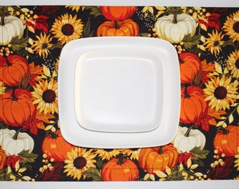 Thanksgiving, Fall, Harvest Placemats, Set of 2, Reversible, Premium Quality, Table Linens