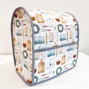 KitchenAid Farmhouse Mixer Cover with Pockets, Quilted, Lined, Premium Quality
