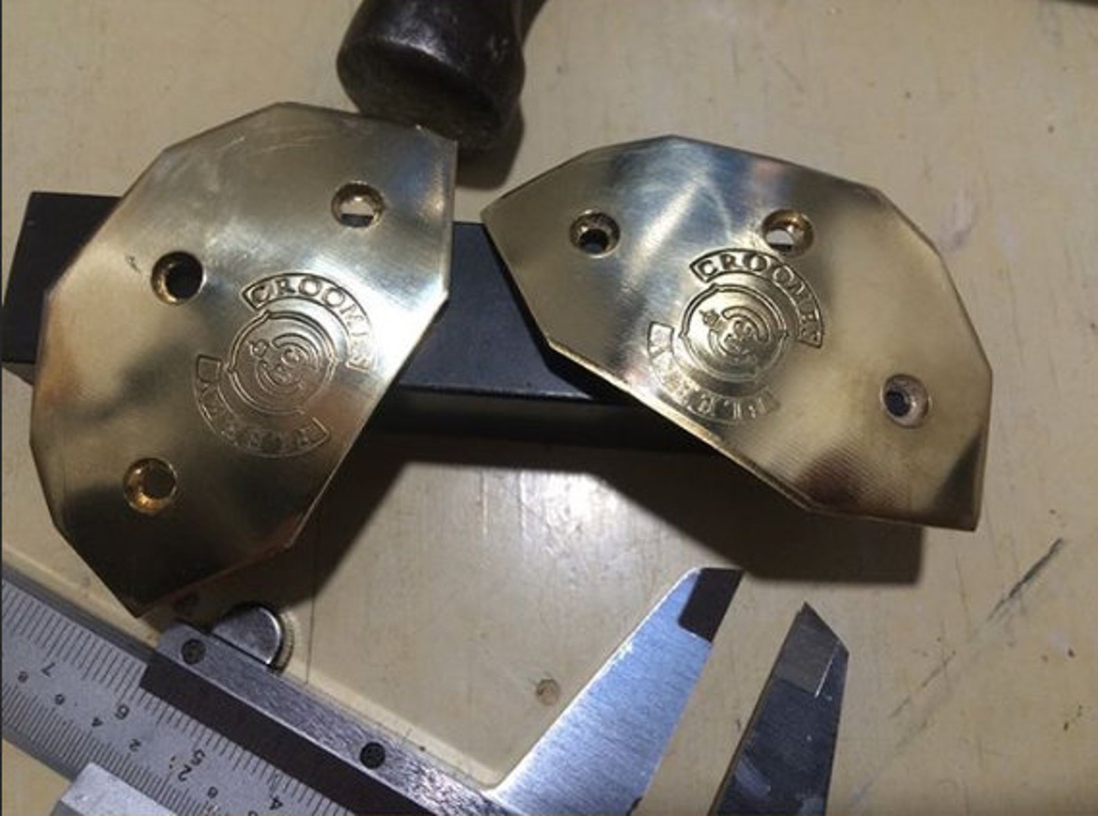 Metal toe plate / Full Brass toe plates Fleeky Croomes 1 pair Etsy