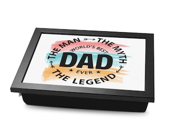 Man Myth Legend Bean Bag Wooden Lap Tray. Father's Day Gift For Dad Daddy Grandad, From Adults Kids Teens, Dinner Tray