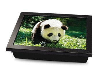 Giant Panda Cushioned Lap Tray | Made In The UK | Wooden Frame | Personalised Gift