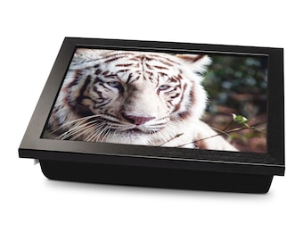 Bengal Tiger Cushioned Lap Tray | Made In The UK | Wooden Frame | Personalised Gift