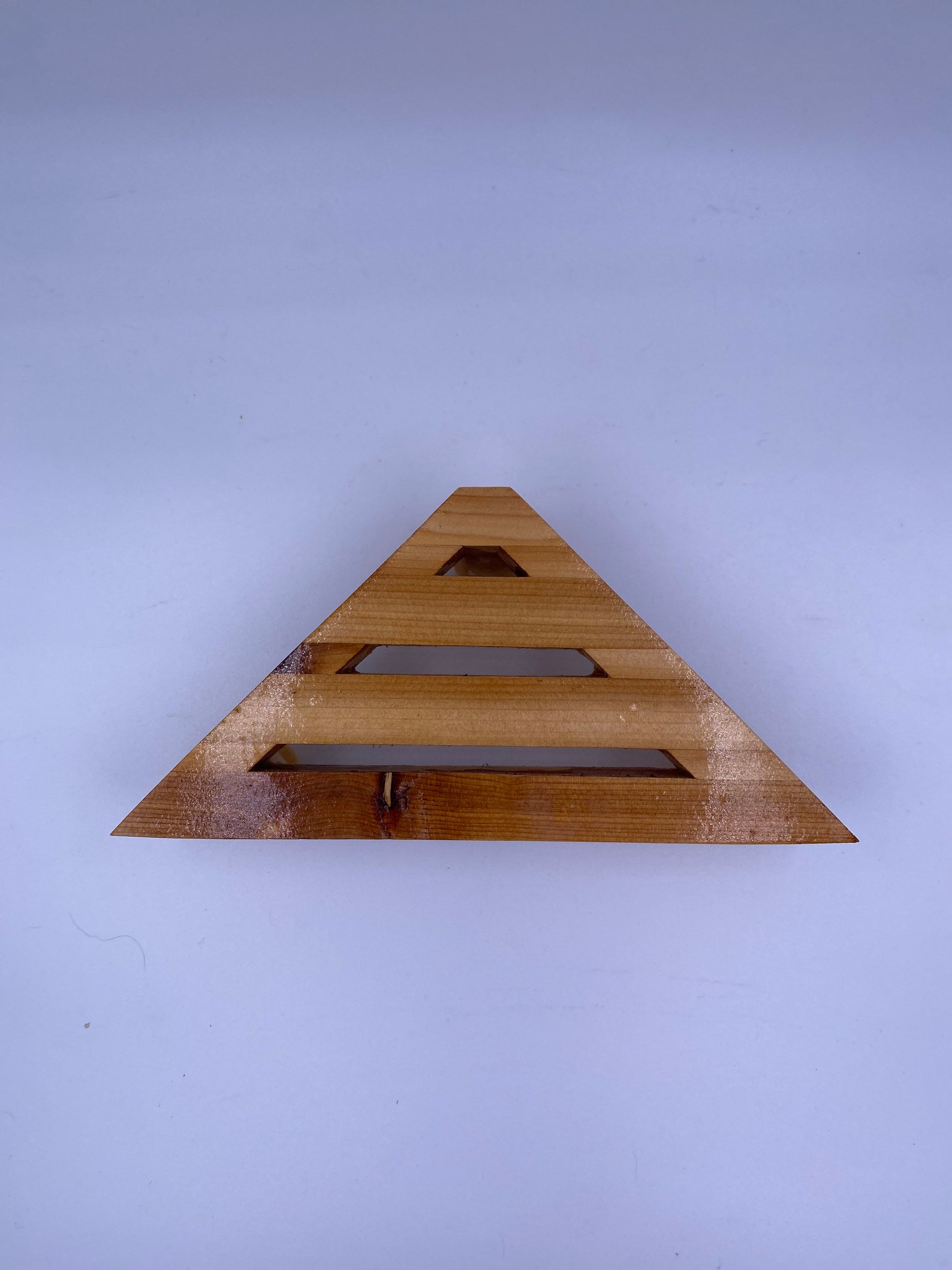 Mini Wooden Stand Riser Cedar Reclaimed Corner Triangle Etsy