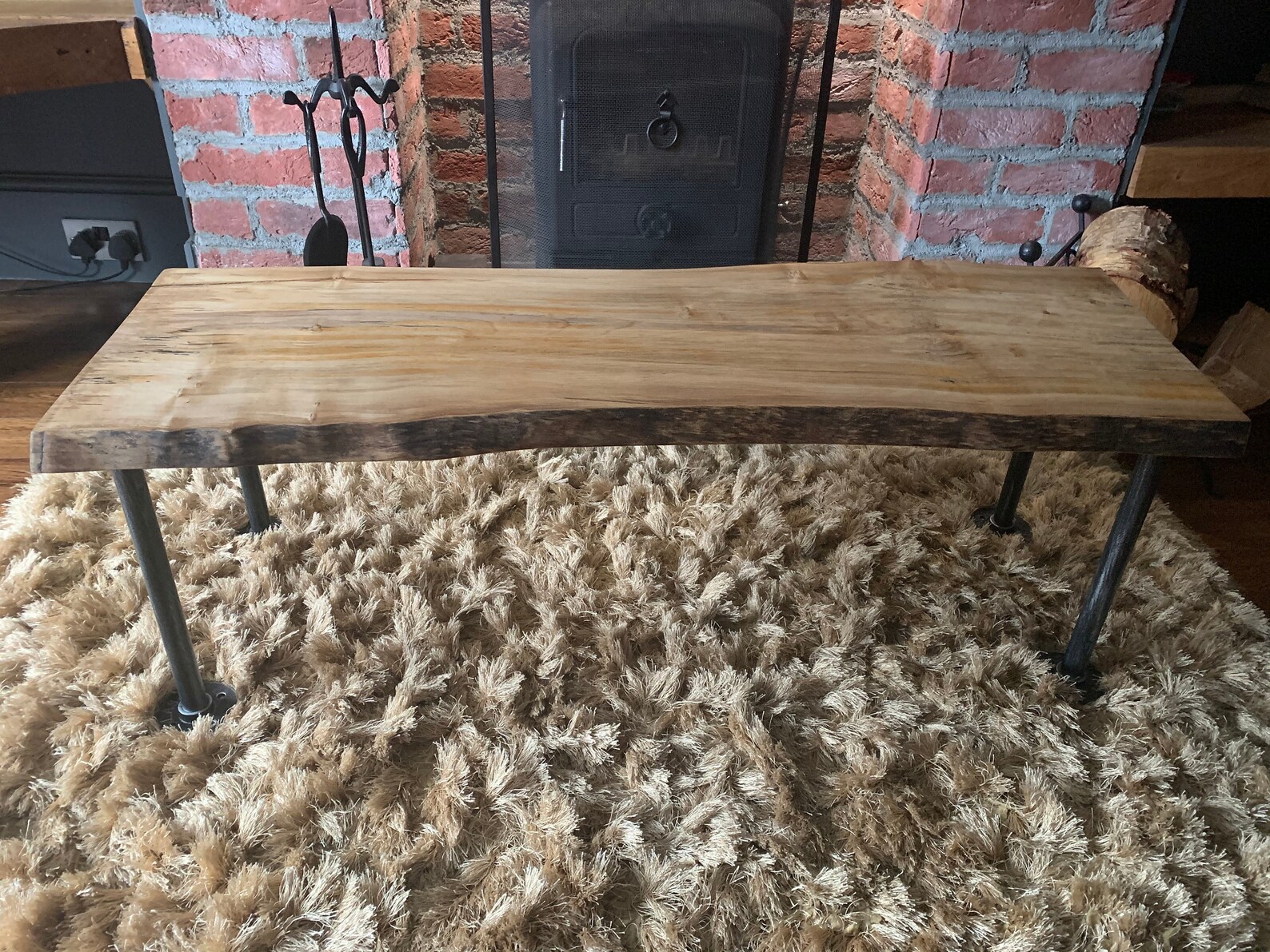 Solid Ash Coffee table / Live edge table / Living room table Etsy