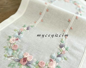 Hand Embroidered Linen Table Clothes