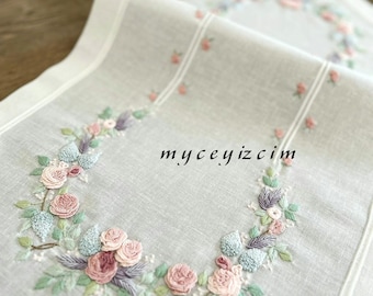 Hand Embroidered Linen Table Clothes