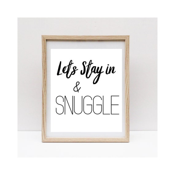 Permet de rester dans & snuggle Printable Wall Art Digital Etsy France