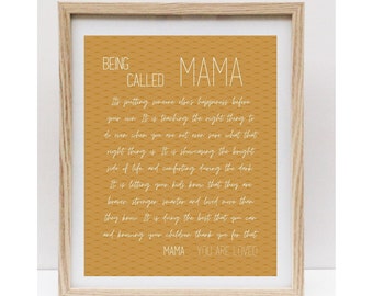 Being Called Mama, Printable wall art, Digital Download,
