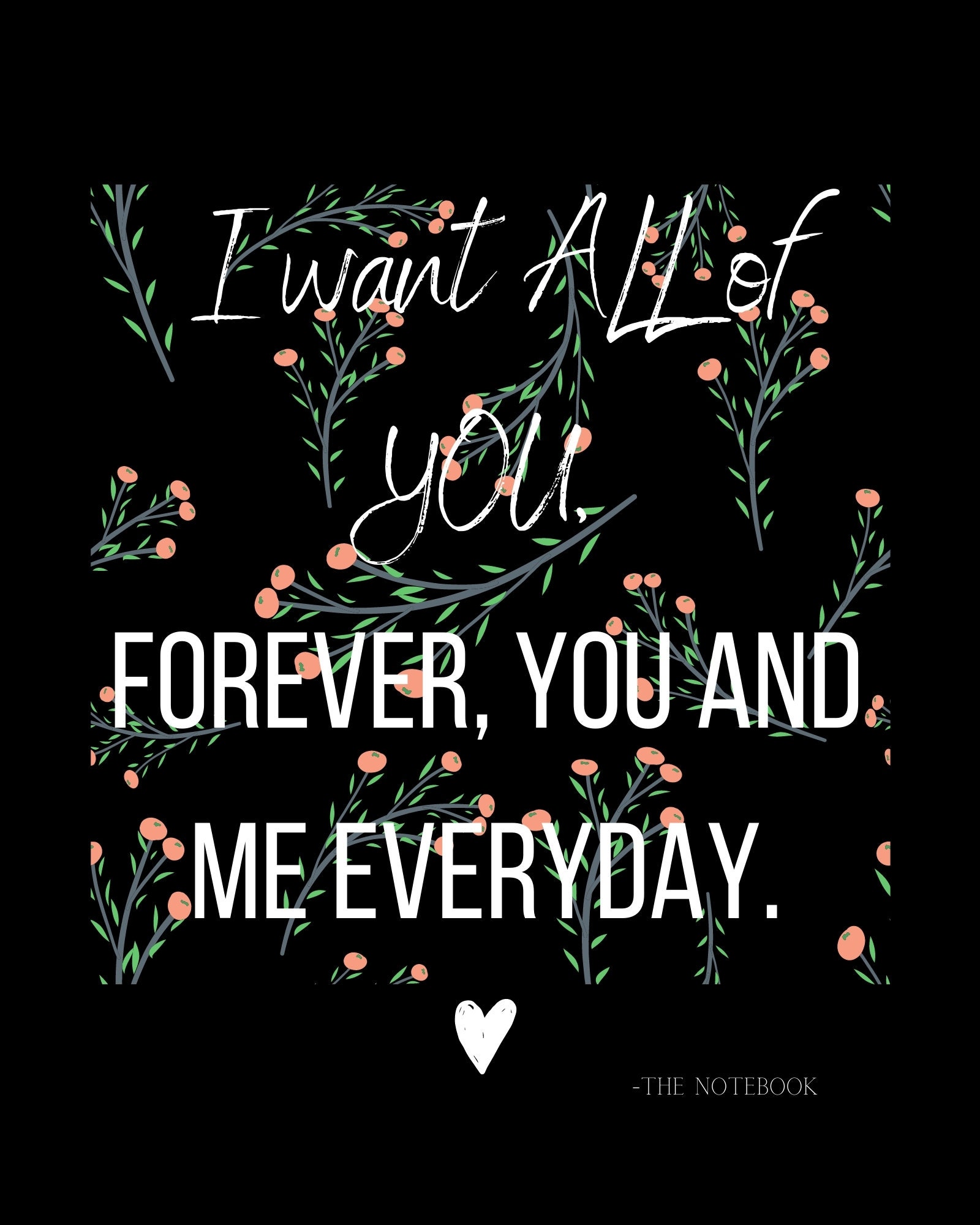 Cause We Are Gonna Be Forever You And Me Forever You and Me, Printable Wall Art, Notebook Quote, Love Quote