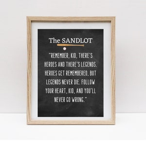 The Sandlot Printable Wall Art Digital Download the Sandlot - Etsy