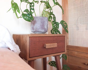 Bedside Tables, Minimalist Nightstand, Oak Bedside Table, Mid-Century Furniture, Bedroom Furniture, Handmade