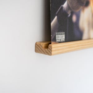 Ash Vinyl Record Ledge: Floating LP Shelf, Now Spinning, Handmade