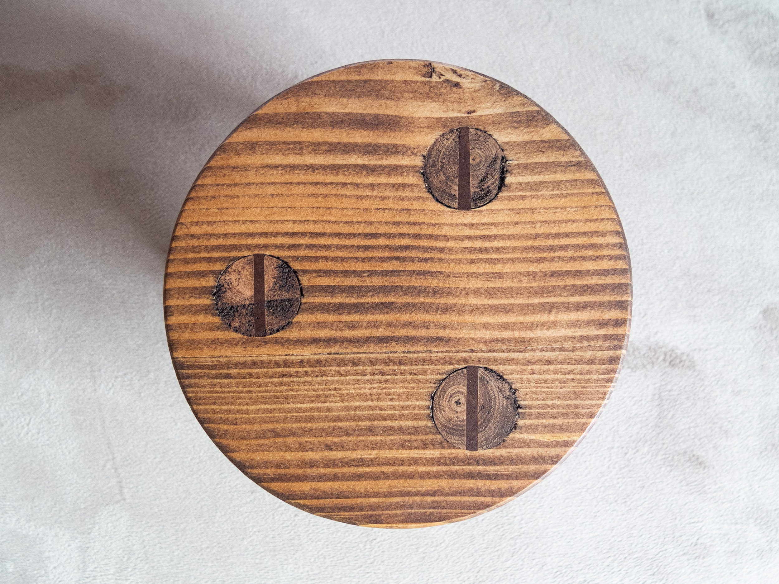 Perfk Sgabello In Legno Per Piante, Portavasi, Sgabello Rotondo Per Piccoli Vasi, Supporto Per Piante, Supporto Per Interni, Esterni, Giardino, Tavolo, Verde