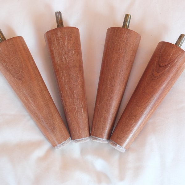 Sapele Tapered Legs, Furniture Legs, Set Of 4 Tapered Legs, Mid-Century Tapered Legs, Handmade