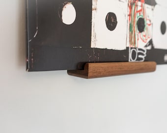 Walnut Record Ledge: Vinyl Shelf, Wall Mounted, Now Spinning, Album Art, Handmade