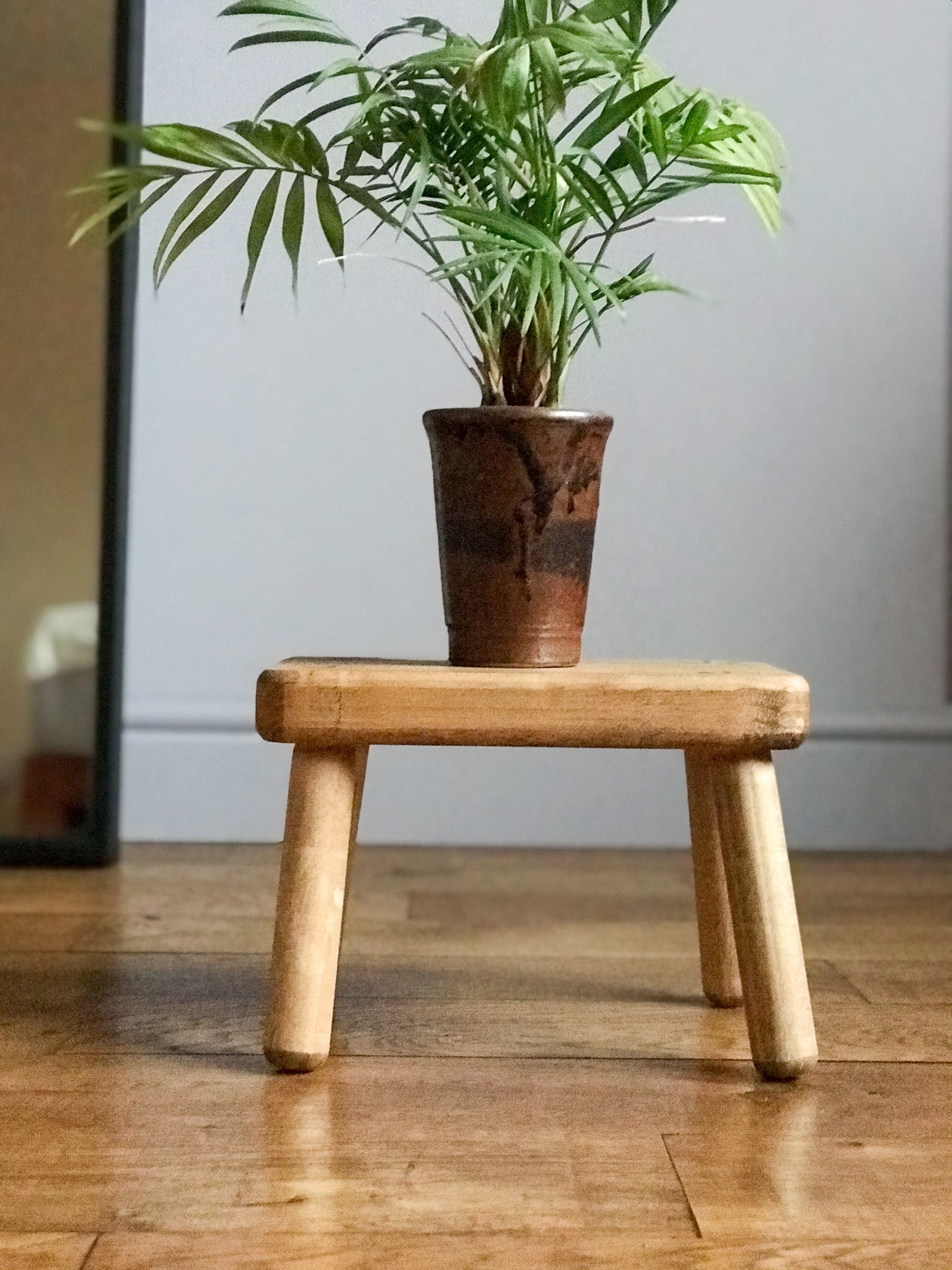 Rectangular Plant stool Handmade Reclaimed wood Etsy