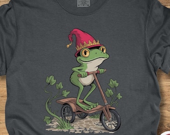 Camiseta de rana caprichosa, camiseta de rana para armar un alboroto, divertida camiseta de rana con gráfico de rana, colores cómodos, regalo divertido para mujer