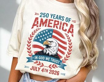 250 år av Amerika-tröja, 4 juli-firandetröja, självständighetsdagen-kläder, röd vit blå t-shirt, retro patriotisk grafisk t-shirt