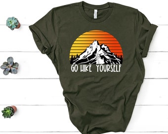 T-shirt de randonnée en montagne, t-shirt graphique aventure