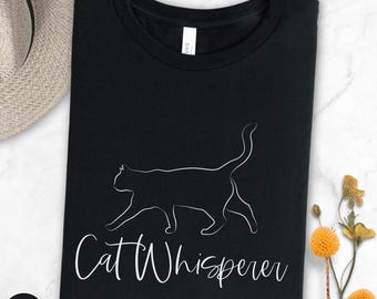 Cat Whisperer-T-shirt, cadeau kattenliefhebber