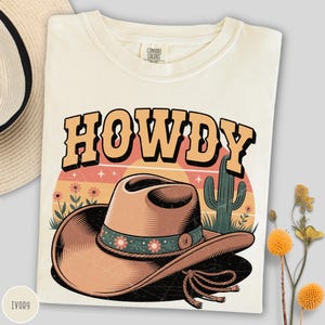 Howdy Graphic Tee, Western Style Shirt, Vintage Country Shirt, Rodeo Graphic Tee, Cowgirl Country Shirt, Comfort Colors Western Tee