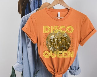 Dancing Queen Tshirt, Disco Queen Tshirt,  70s 80s Vintage Tshirts, Boogie T-shirt, Retro Tshirt, Birthday Shirt, Lockdown Gifts