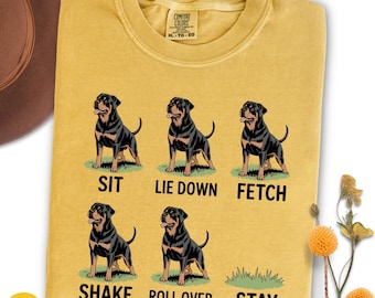 Maglietta divertente con Rottweiler, maglietta con meme sul Rottweiler, maglietta con umorismo sui cani, maglietta con umorismo sull'addestramento dei cani, regalo per gli amanti dei cani, regalo divertente con Rottweiler