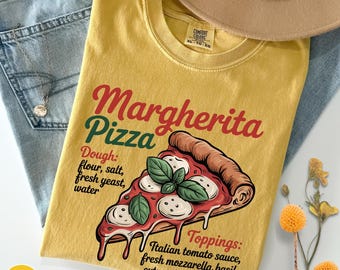 Pizza Shirt, Pizza Liebhaber Geschenk, Margherita Pizza Shirt, Foodie Bekleidung, Food Liebhaber Geschenk