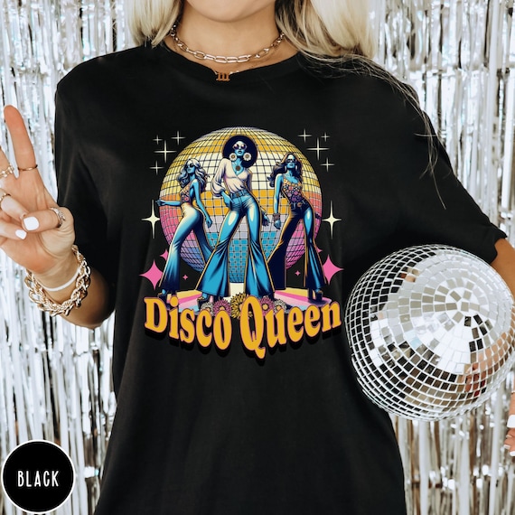 Disco Queen Tshirt - Retro 70s Vintage Disco Ball Disco Queen Tshirt - Retro 70s Vintage Disco Ball