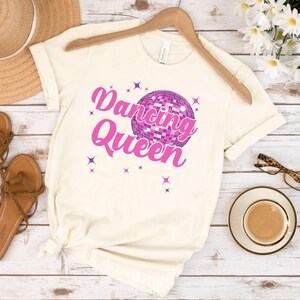 Camiseta Dancing Queen, camisetas vintage dos anos 70, 80 e 90, camiseta Boogie, camiseta retrô, camiseta Disco Queen, camiseta de aniversário, presente de Dia das Mães