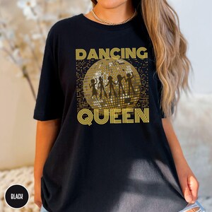 Dancing Queen-t-shirt, 70-tal, 80-tal, 90-tal, vintage-t-shirts, Boogie-t-shirt, Retro-t-shirt, Disco Queen-t-shirt, Födelsedagströja, Mors dag-present bild 5