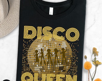 Disco Queen T-shirt, 70-80-tals retro-tröja, födelsedagspresent