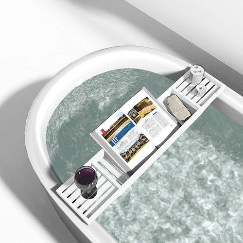 HAMMAM Bath Rack Caddy Shelf Wooden Bathtub Tray Rack Over Etsy UK