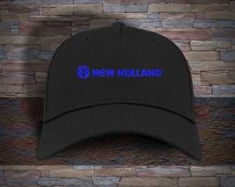 New Holland Machinery Unisex Geborduurde Baseball Cap Fullcap Snapback Top Headwear