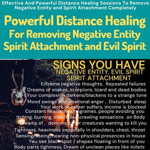 Eliminación de entidades negativas: eliminaré los apegos de entidades negativas, demonios y espíritus.