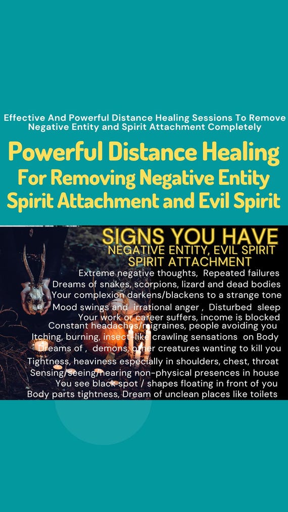 Negative Entity Removal - I will remove negative entity attachment, demons and spirits